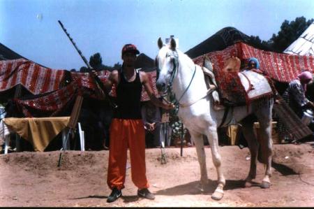 avec le chevale  de mon  pére